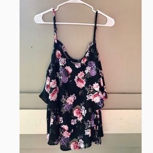 Floral Georgette Tiered Cami Top